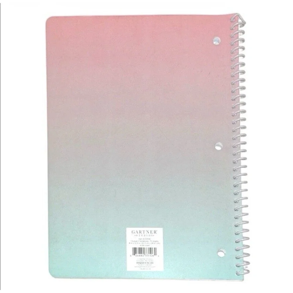 3x Mead and Gartner Studios Wide Ruled Spiral Notebooks 80-70 Sheets Each